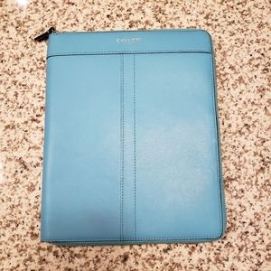 Coach Ipad cover zip Robins Egg Blue leather